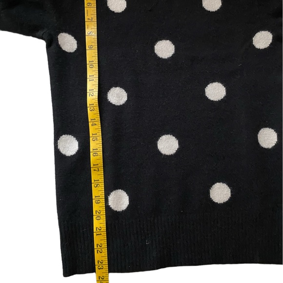 Halogen Nordstrom Women’s Cashmere Black White Polka Dot Women’s Sweater Size S - Picture 11 of 12